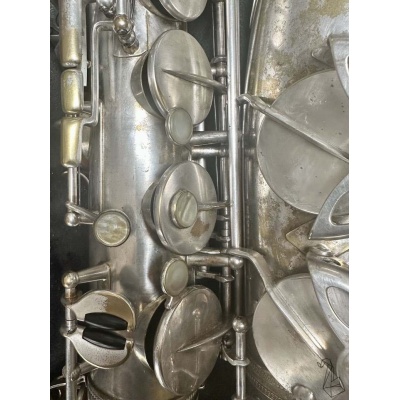 Saxophone Ténor Selmer Super Balanced Action SBA Argenté de 1947 main droite