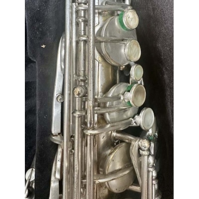 Saxophone Ténor Selmer Super Balanced Action SBA Argenté de 1947 main gauche